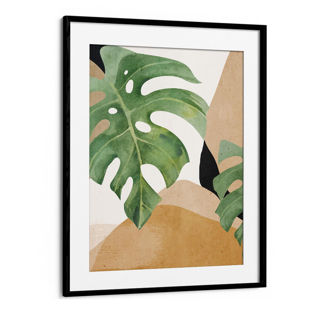 ABSTRACT ART TROPICAL LEAVES , BOHO ART PAINTINGS