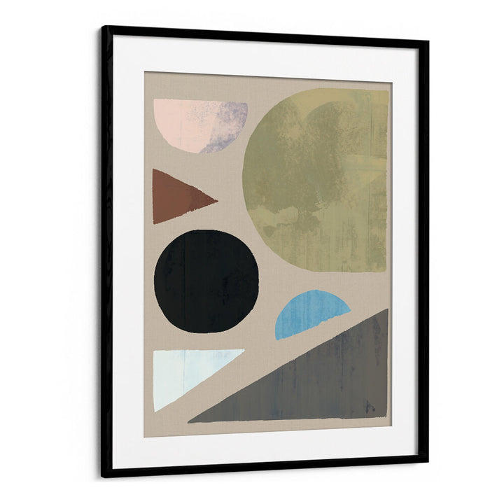 ABSTRACT SHAPES IN MUTED TONES I , GEOMETRIC ART PRINTS