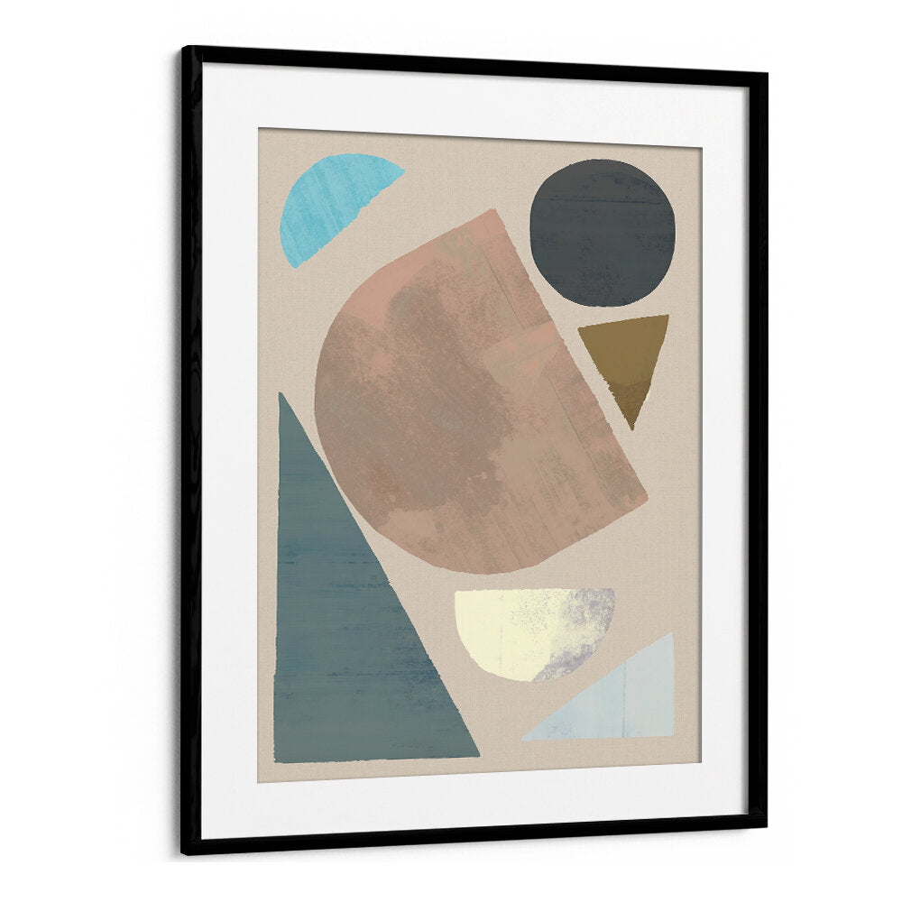 ABSTRACT SHAPES IN MUTED TONES , GEOMETRIC ART PRINTS