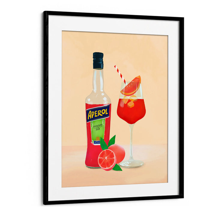 APEROL SPRITZ II , BAR art print – Aperol bottle and cocktail glass by BlackMount