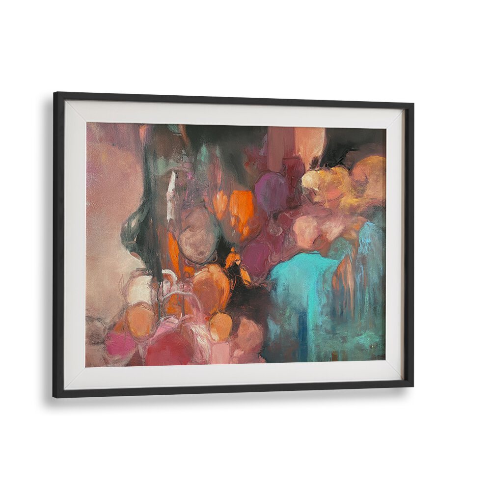 Vibrant colors and emotional depth define "A PIECE OF MY HEART, ABSTRACT PAINTINGS" for unique home decor.