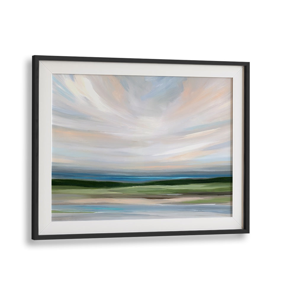 Bright and serene, AT SUNRISE, ABSTRACT PAINTINGS captures the enchanting beauty of dawn for your home decor.