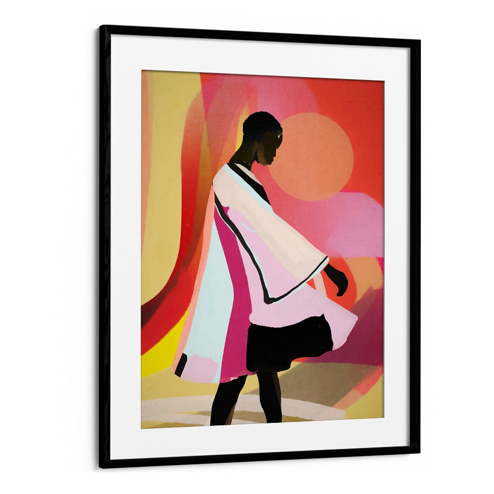 Elegant ABSTRACT ART SUNSET GIRL, PORTRAITS showcasing vibrant colors and emotional depth for stunning decor.