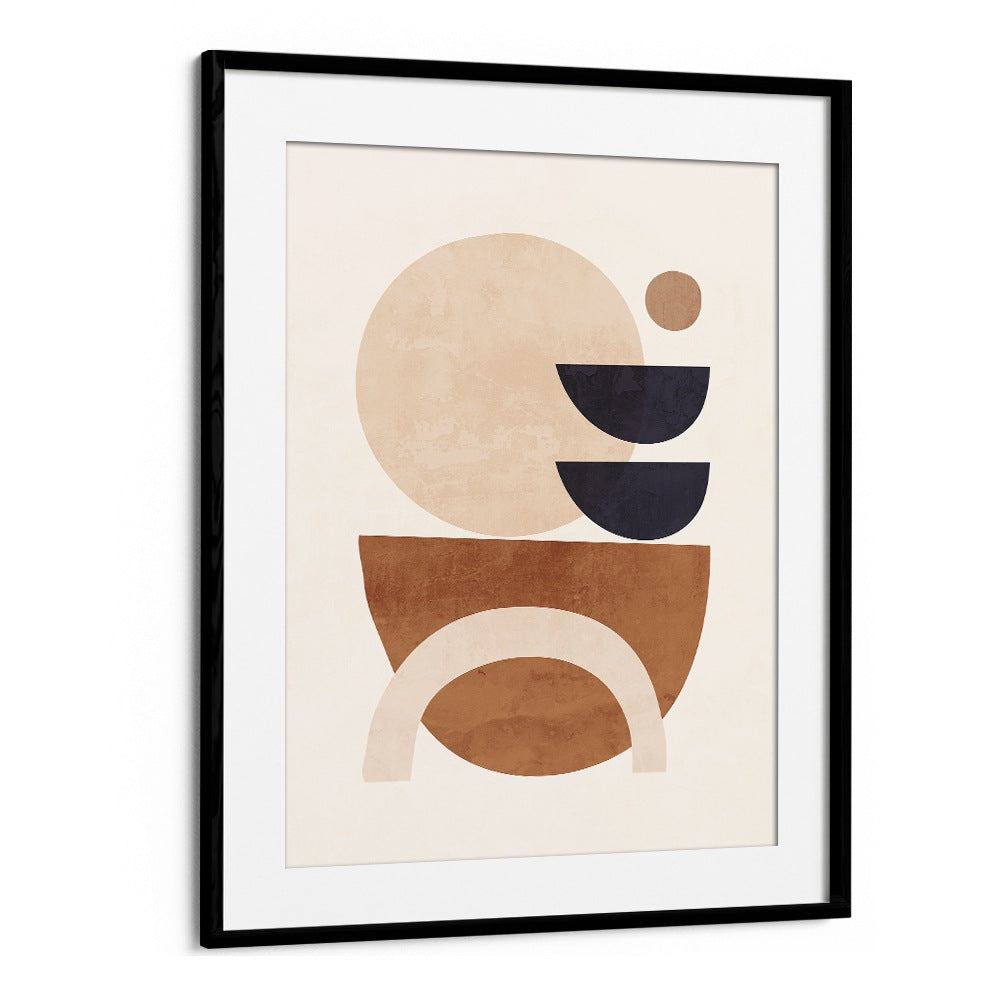 Stylish framed print showcasing ABSTRACT MINIMAL SHAPES, GEOMETRIC ART PRINTS, perfect for modern decor.
