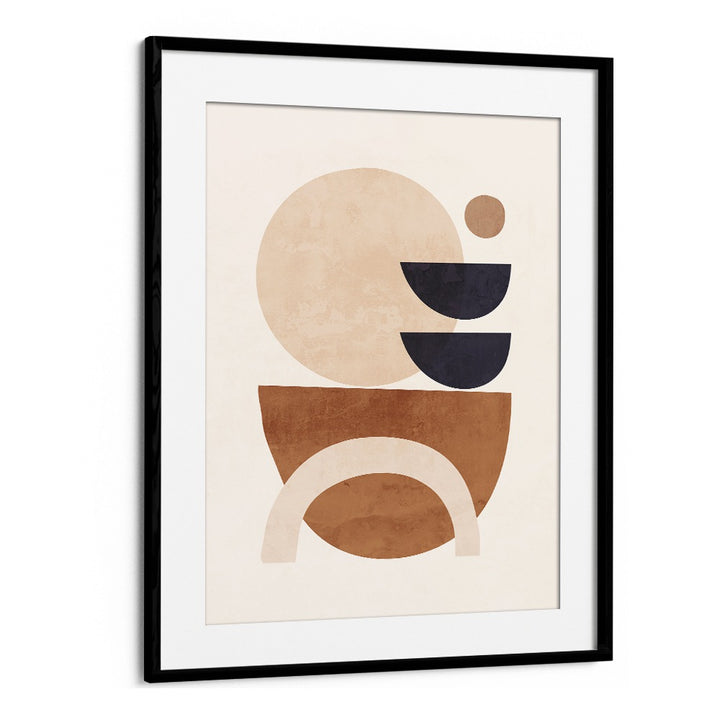 Stylish framed print showcasing ABSTRACT MINIMAL SHAPES, GEOMETRIC ART PRINTS, perfect for modern decor.
