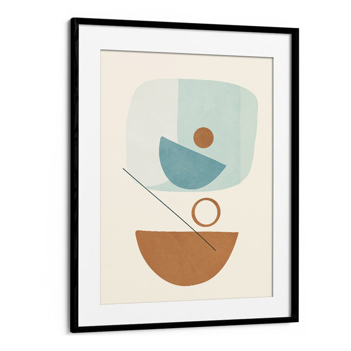 AZZURRO SHAPES IV , BOHO ART PAINTINGS