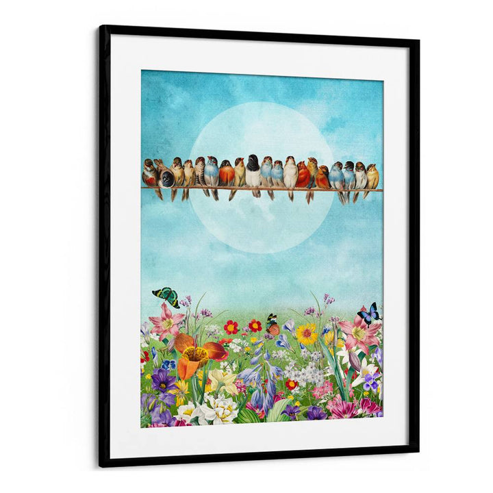 CHEERFUL BIRDS AND BLOOMS