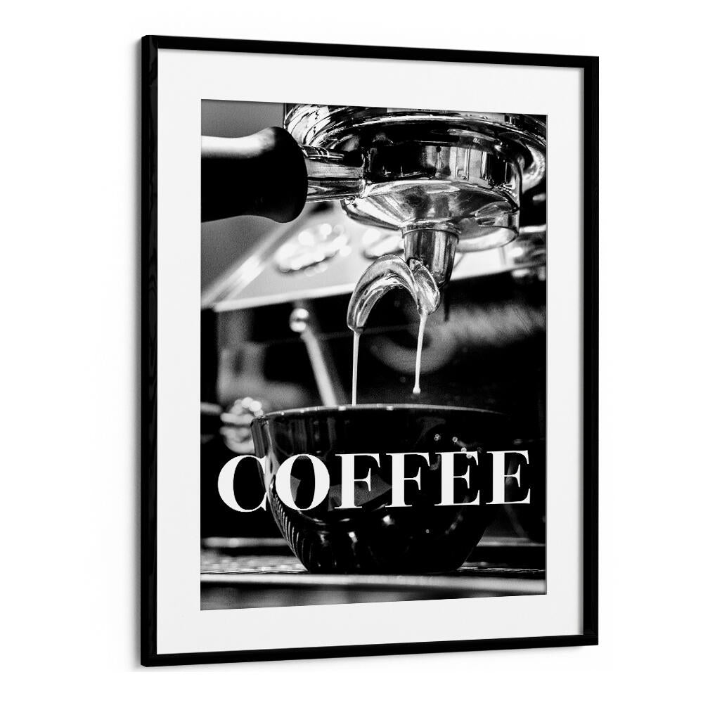 Stylish COFFEE BLACK II, BAR artwork showcasing coffee culture, perfect for any cafe or bar setting.