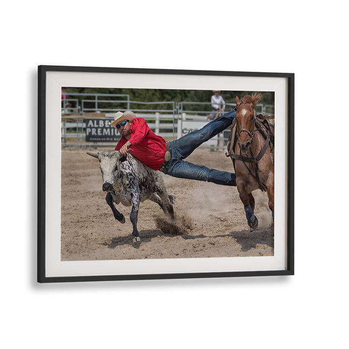 Dynamic rodeo action captured in COWBOY, PHOTOGRAPHY PRINTS, showcasing the thrill of cowboy culture.