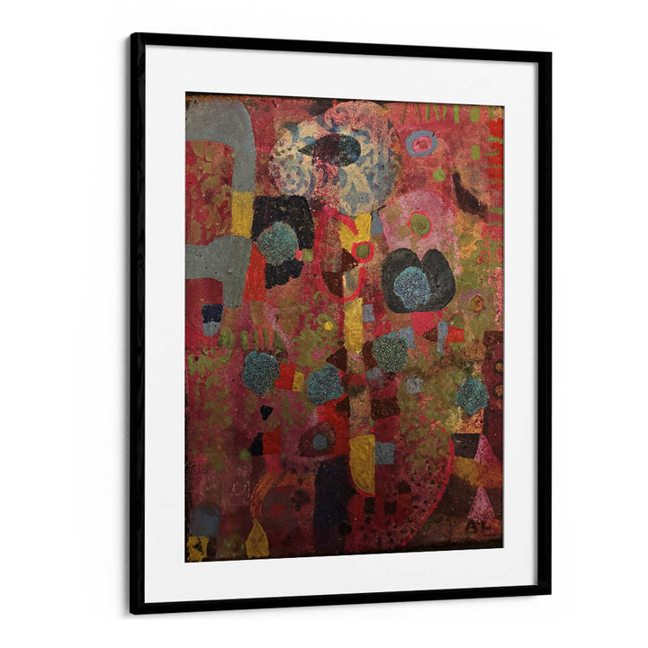 Blackmount CRIMSON RHYTHM , ABSTRACT PAINTINGS with rich crimson tones, layered texture and dynamic abstract movement.