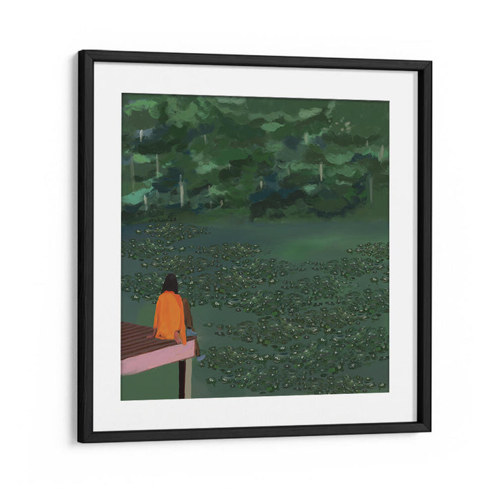 DAYDREAMING AT THE LAKE , PORTRAITS & FIGURATIVE ILLUSTRATIONS