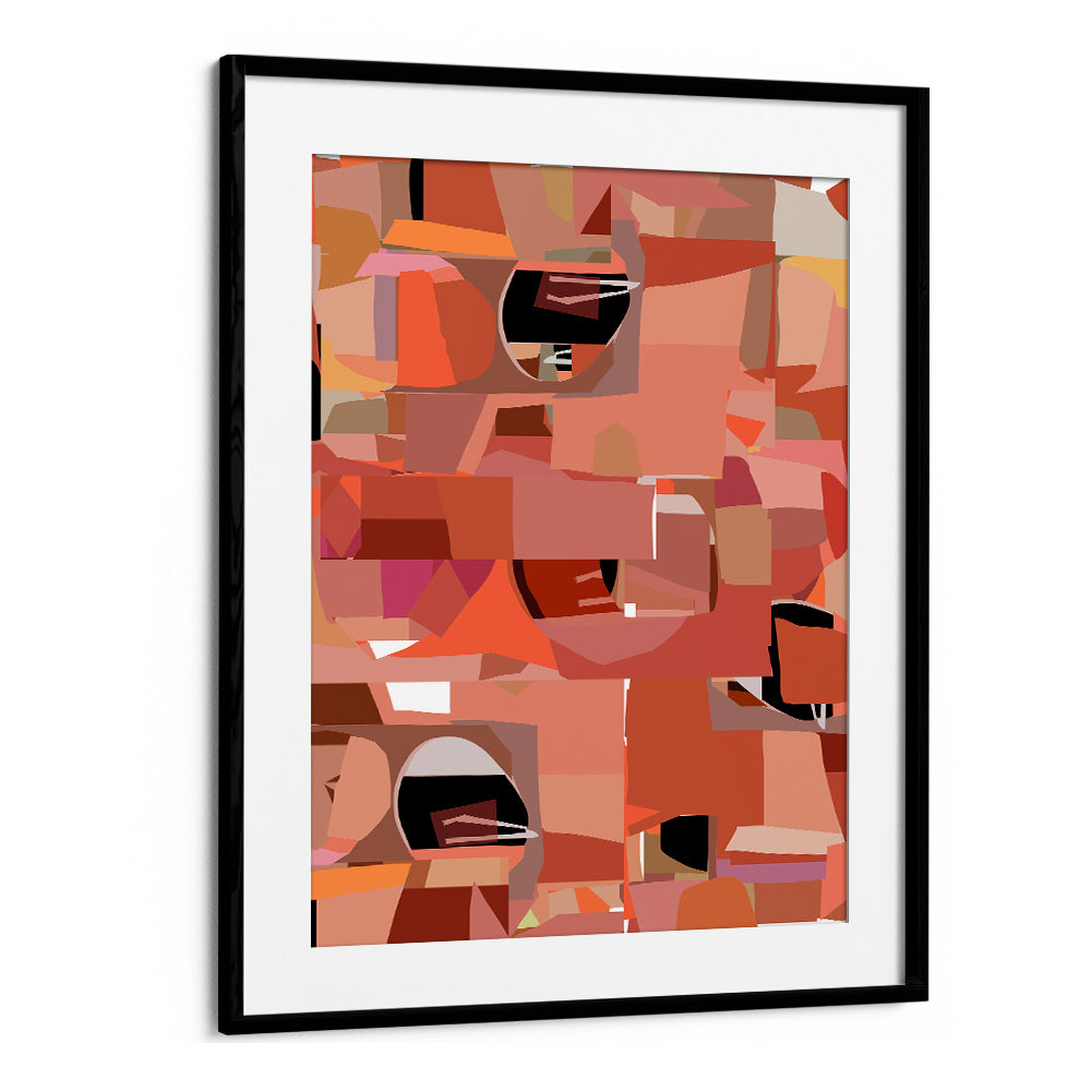 Vibrant DEEP PINK GEOMETRIC SHAPES IV, GEOMETRIC ART PRINTS, perfect for modern decor and artistic displays.