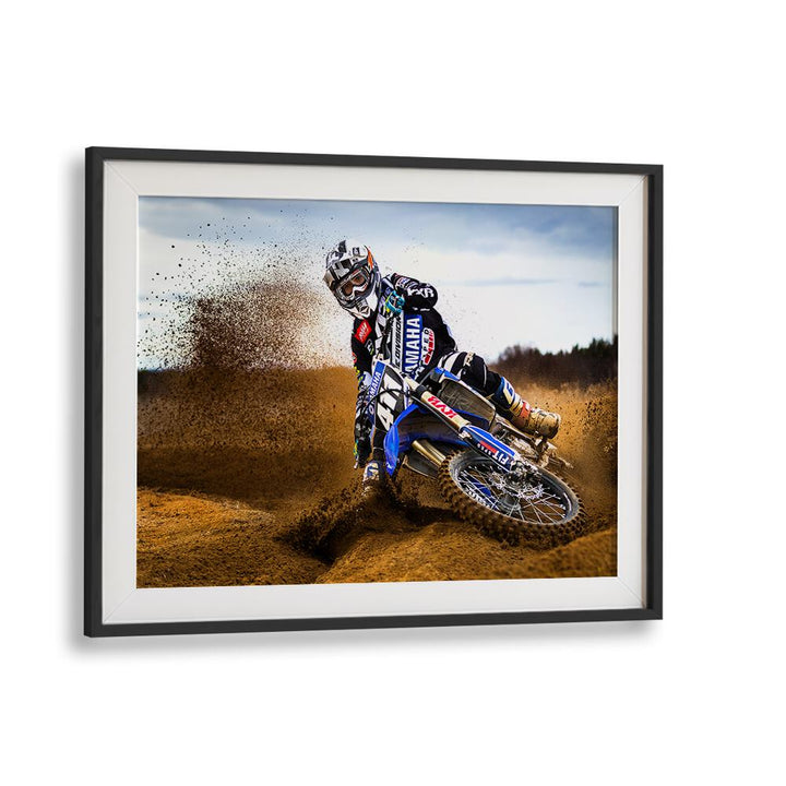 Dynamic motocross action photography print from DESERT KING, capturing the essence of the desert's vastness.