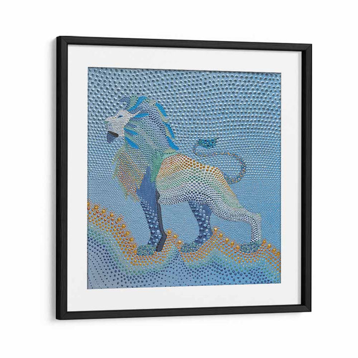 Dotted Majesty Lion, animal paintings showcasing vibrant colors and textures that capture nature's power in your home.