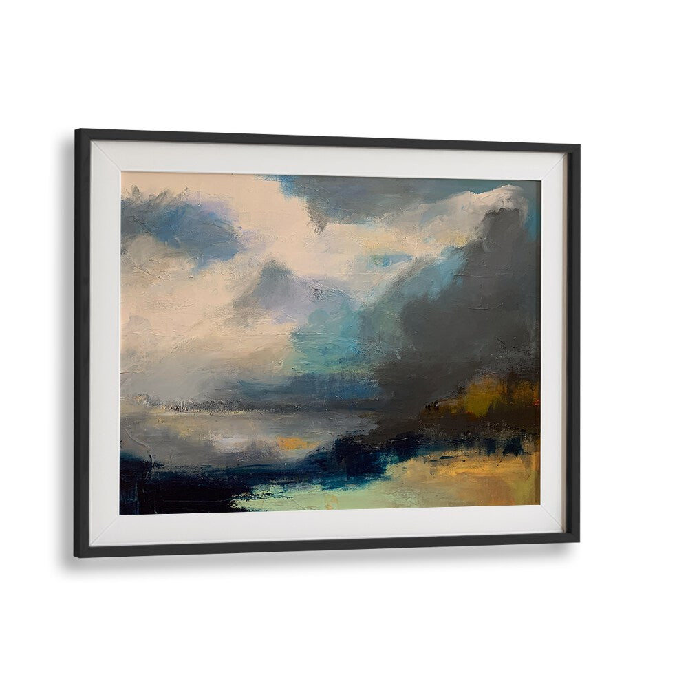 Transform your space with DRAMATIC CLOUDY SKY, LANDSCAPE PAINTINGS, showcasing serene colors in a stunning abstract style.