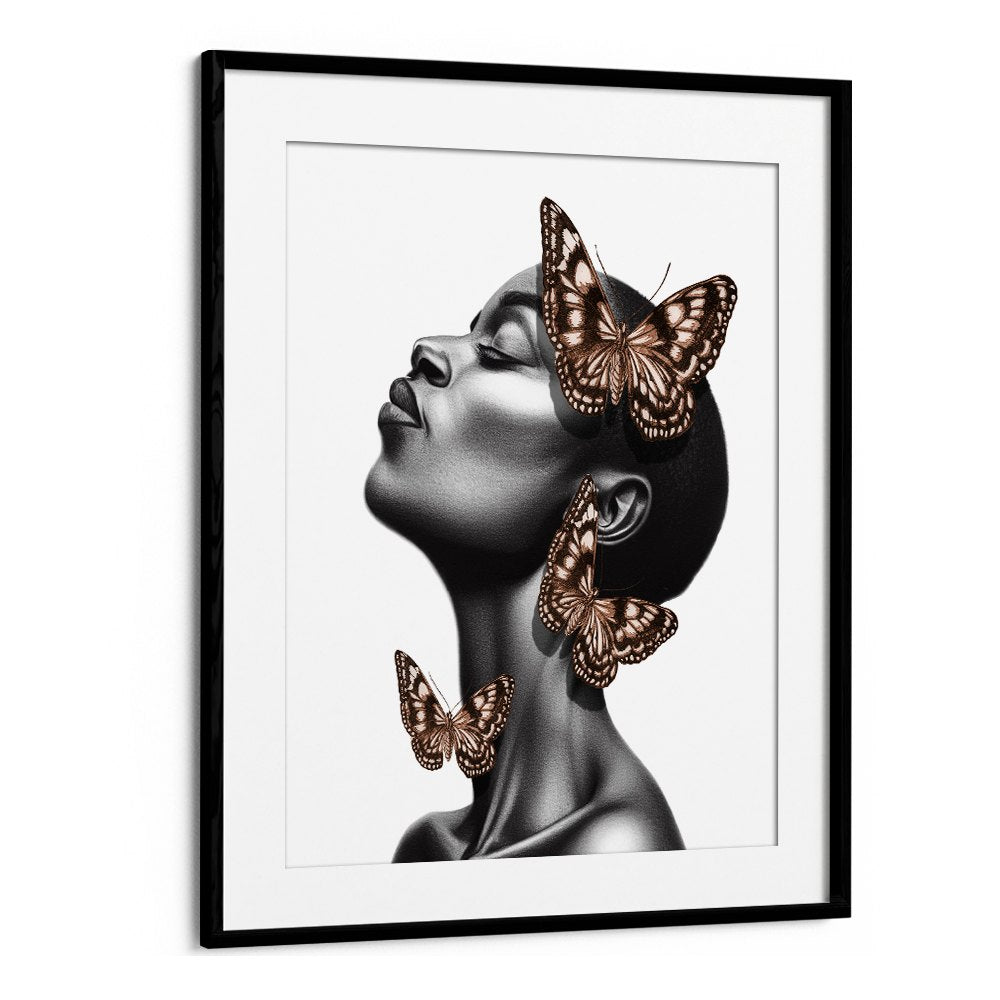 DREAMING BLACK WOMAN BUTTERFLIES