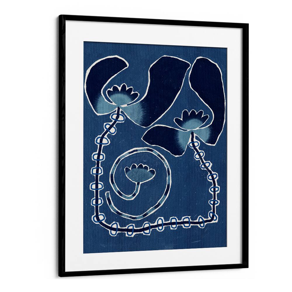 DELICATE BLOOM BLUE , FLORAL FLOWER PAINTINGS