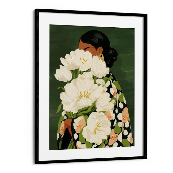 ELEGANT WOMAN AND FLOWERS