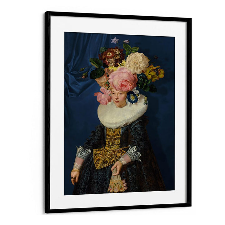 ELEGANT WOMAN FLORAL HEADDRESS
