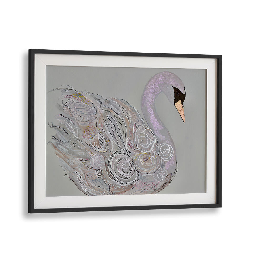 Elegant Swan Animal Paintings bring beauty and grace to your space with captivating abstract style artwork.