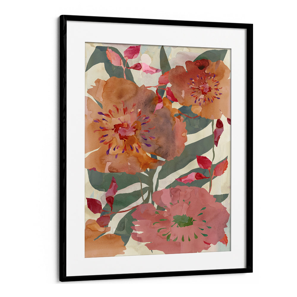 Vibrant FREE SPIRIT FLORALS I, FLORAL FLOWER PAINTINGS, showcasing artistic elegance for any sophisticated space.