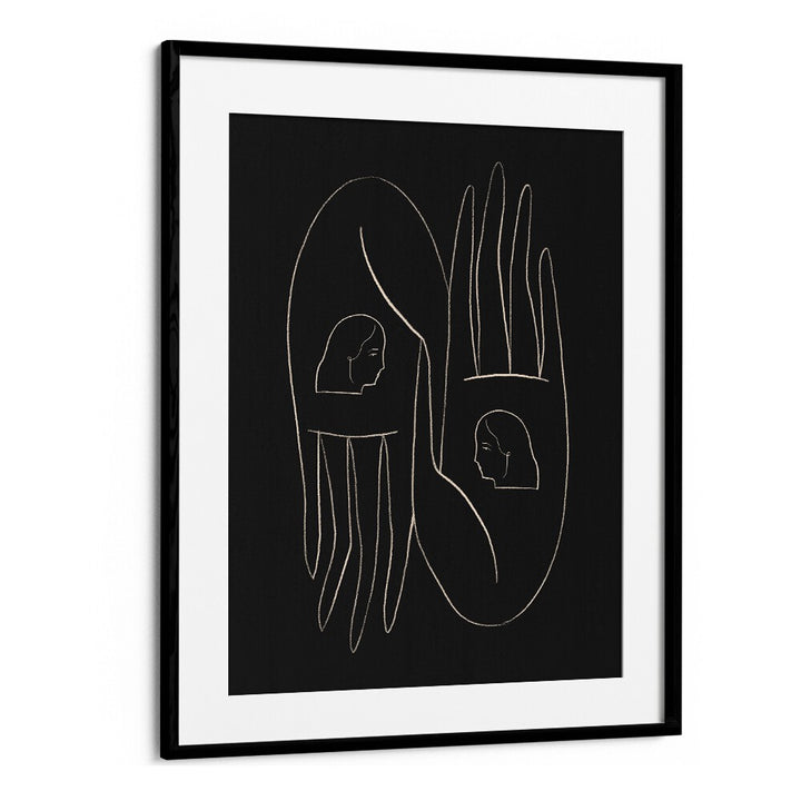 Stylish FRIENDLY HANDS, LINE ART PAINTINGS showcase unique hand designs, perfect for modern decor lovers.