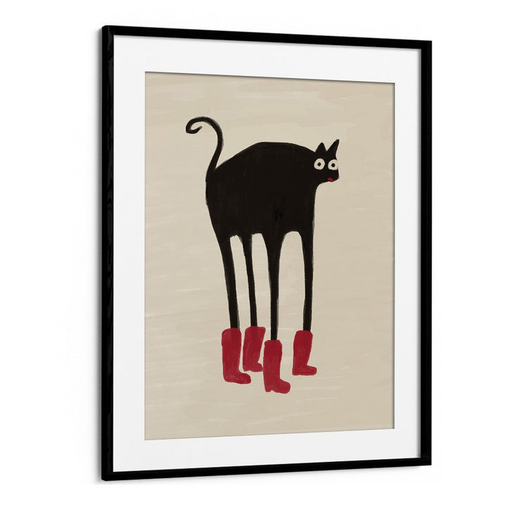 FUNNY BLACK CAT BOOTS