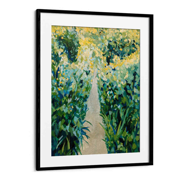 GARDEN PATH , FLORAL FLOWER PAINTINGS