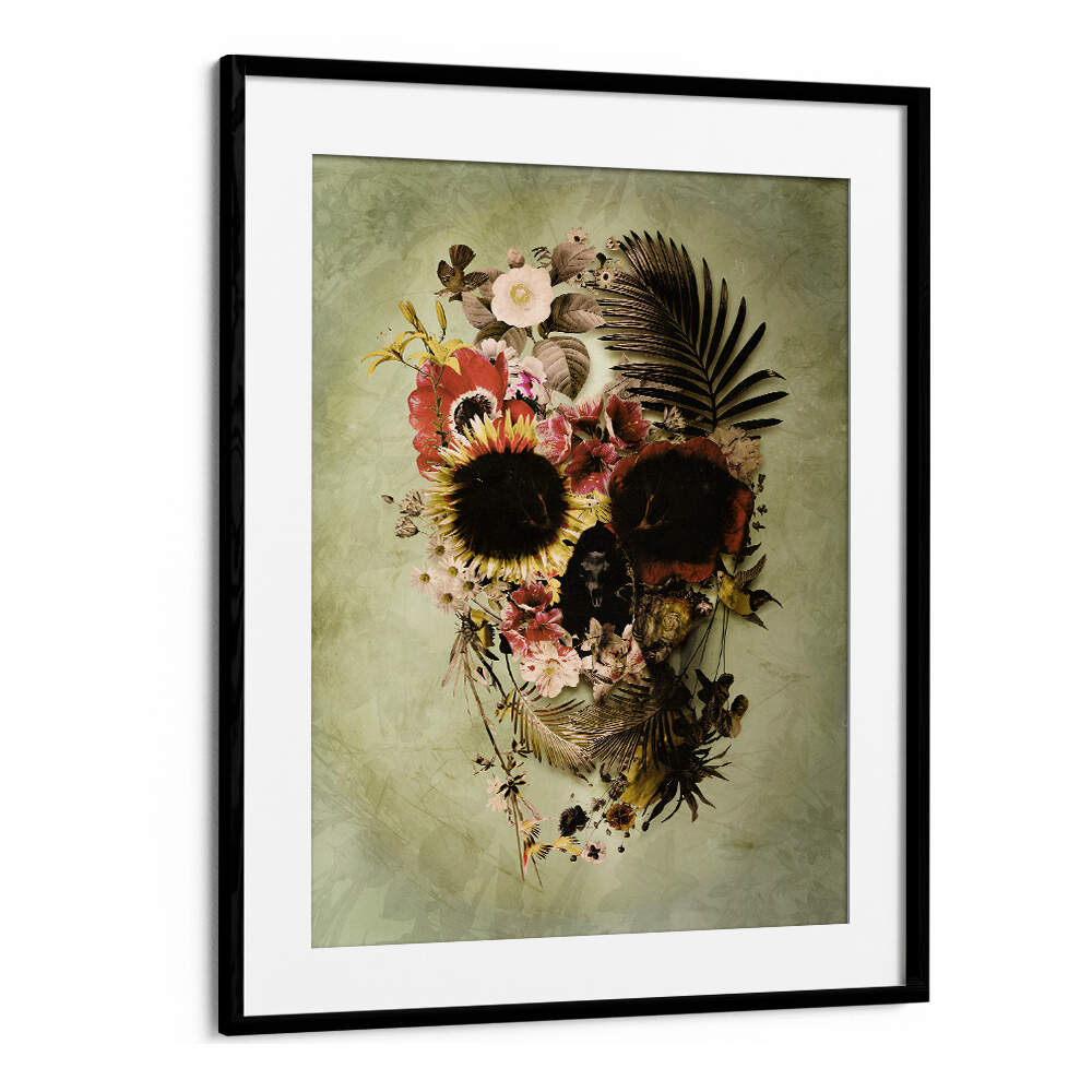 GARDEN SKULL , SURREAL ART PRINTS