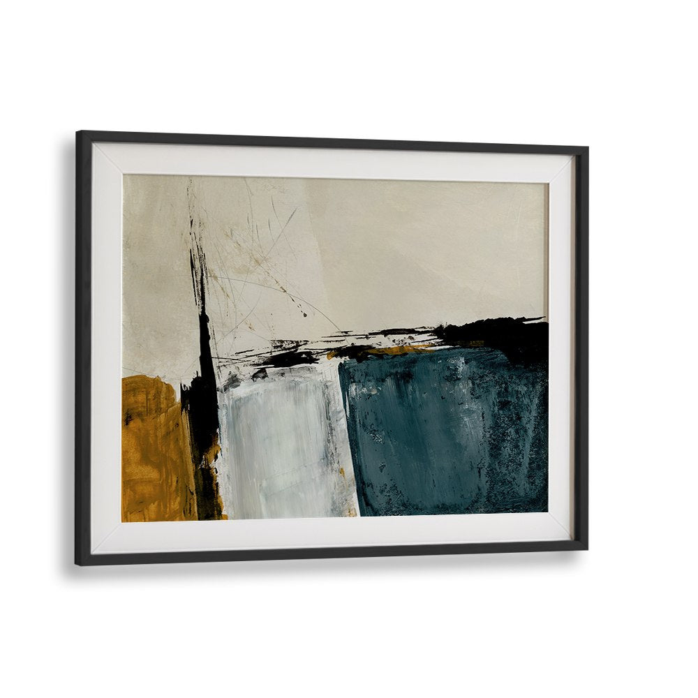 GEOMETRIC OCHRE ABSTRACT