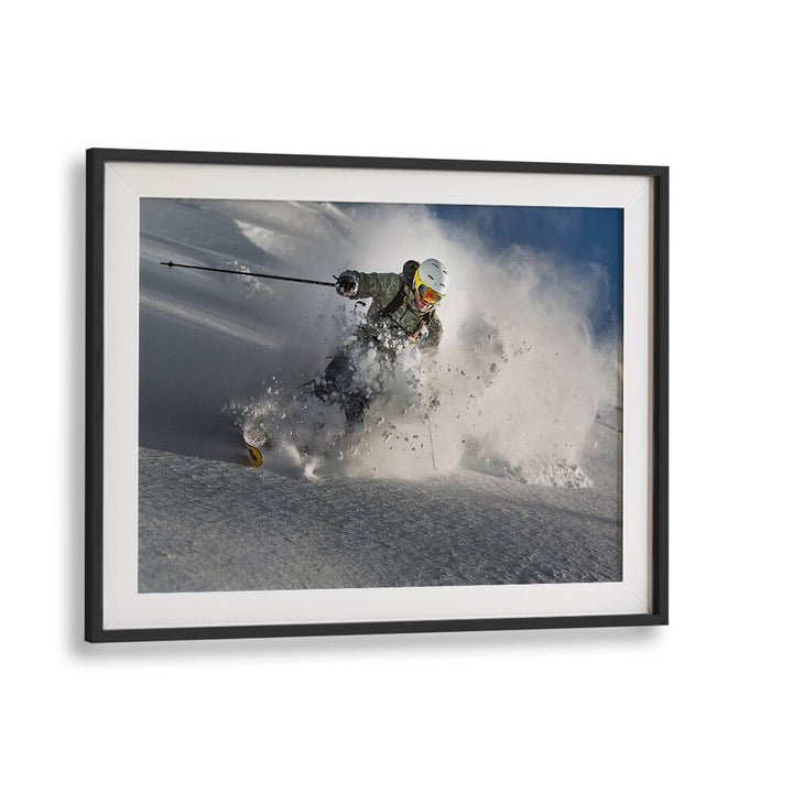 Thrilling winter sports scene showcasing GO FOR IT, PHOTOGRAPHY PRINTS that capture the essence of action and adventure.