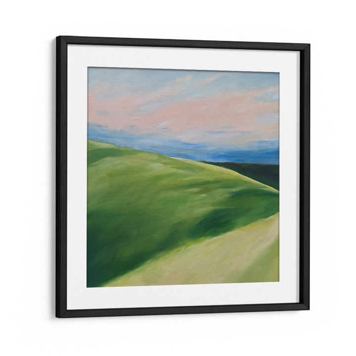 GREEN HILLS AND PATH , LANDSCAPE PAINTINGS
