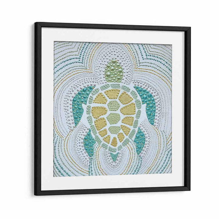 Vibrant GREEN SEA TURTLE , ANIMAL PAINTINGS artwork that enhances any space with abstract wildlife decor.