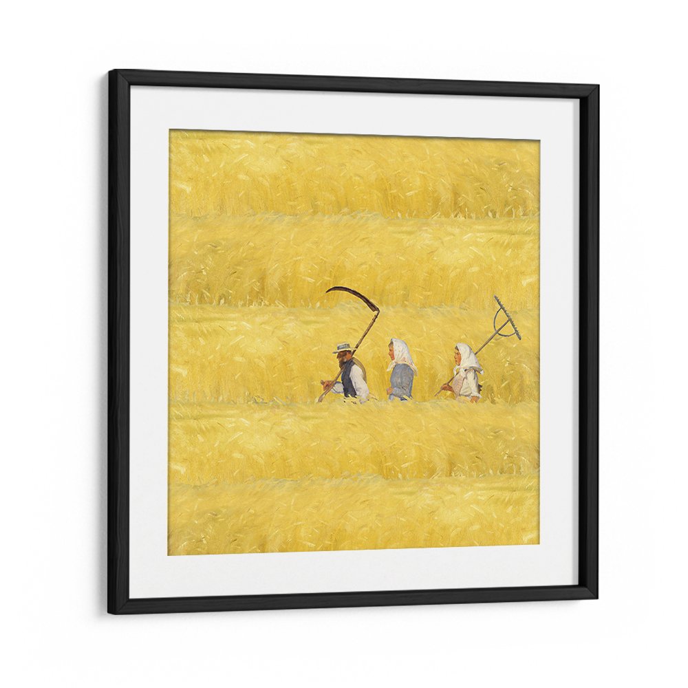 HARVESTERS IN GOLDEN FIELD