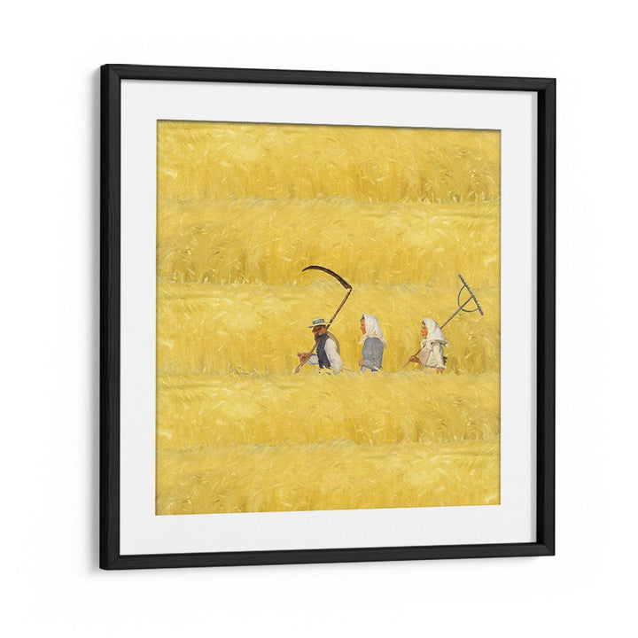 HARVESTERS IN GOLDEN FIELD