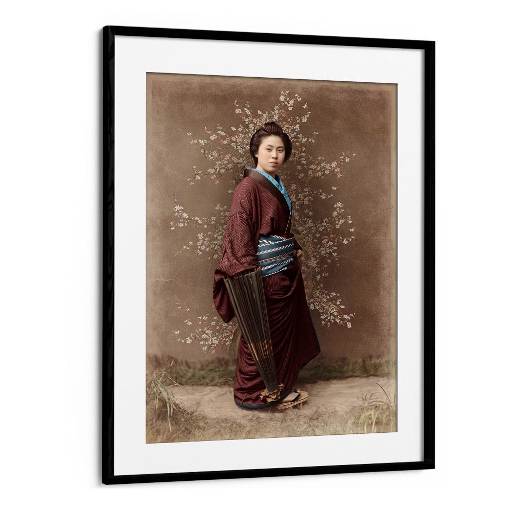 KIMONO WOMAN CHERRY BLOSSOMS