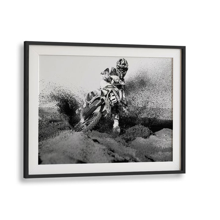 Dynamic black and white KRISZTIAN TOMPA, PHOTOGRAPHY PRINTS showcase thrilling motocross action and artistry.