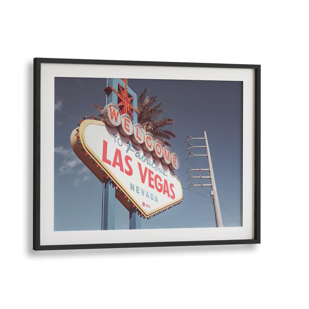 Vibrant Las Vegas Sign Color, Cowboy artwork, perfect for adding a touch of Americana to your home decor.