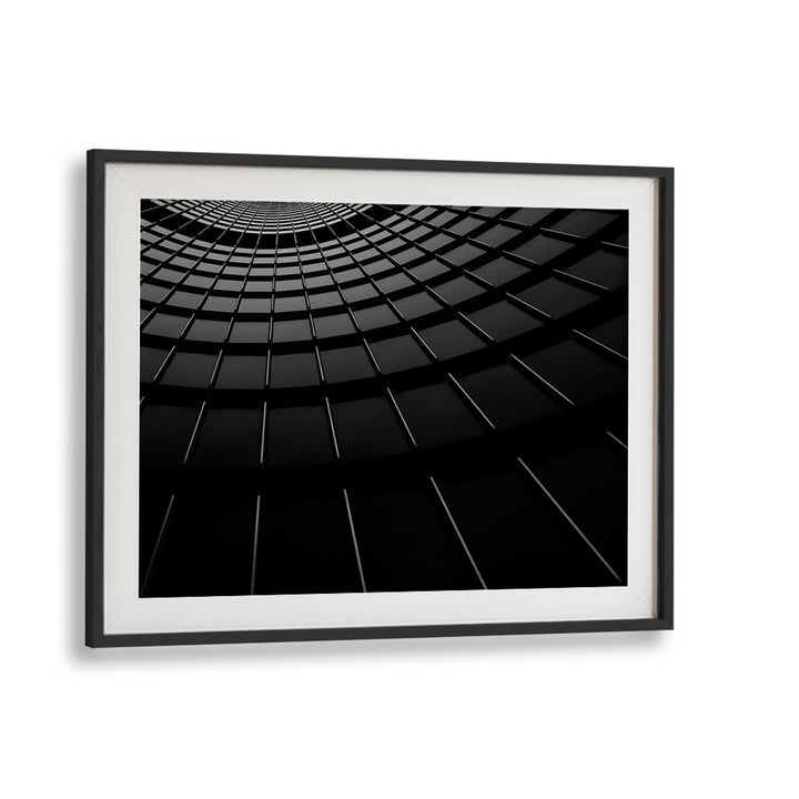 Stunning LIGHT RAILS, PHOTOGRAPHY PRINTS showcasing architectural lines in a sleek black frame for your art collection.