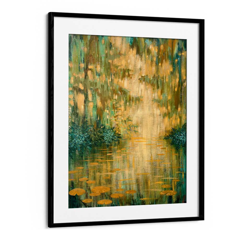 MYSTERIOUS POND, ABSTRACT PAINTINGS featuring serene colors and imaginative designs for any space transformation.