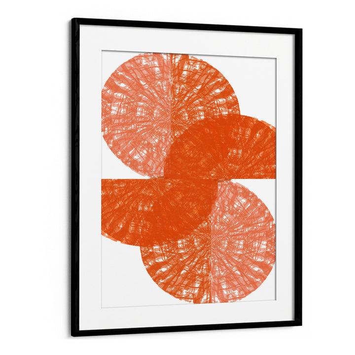Vibrant ORANGE CIRCLE FANS I, ABSTRACT PAINTINGS, adding modern flair and color to any space. Perfect for stylish decor.