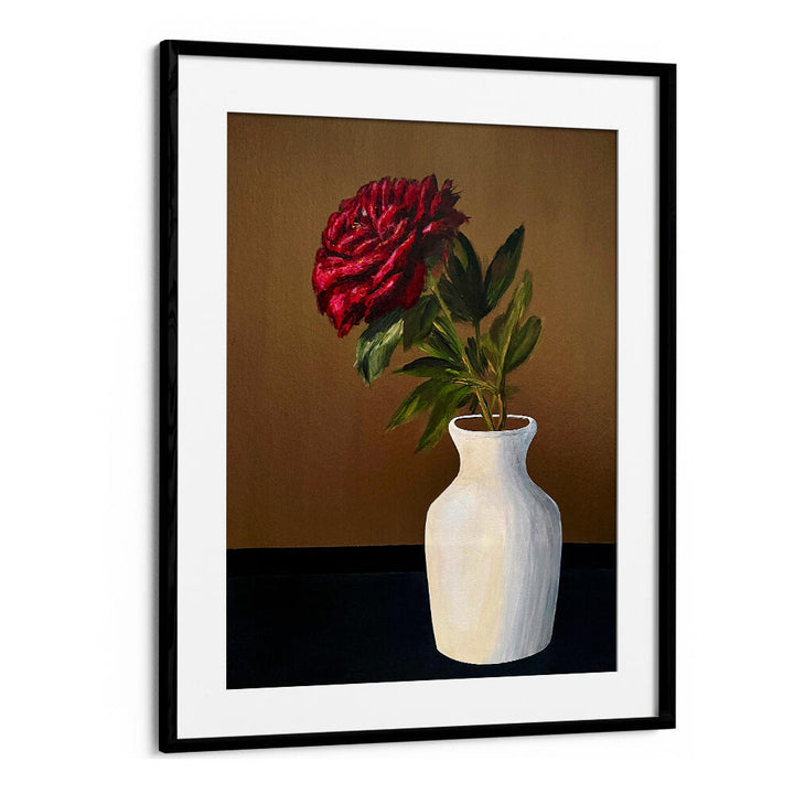 PEONY IN A WHITE VASE