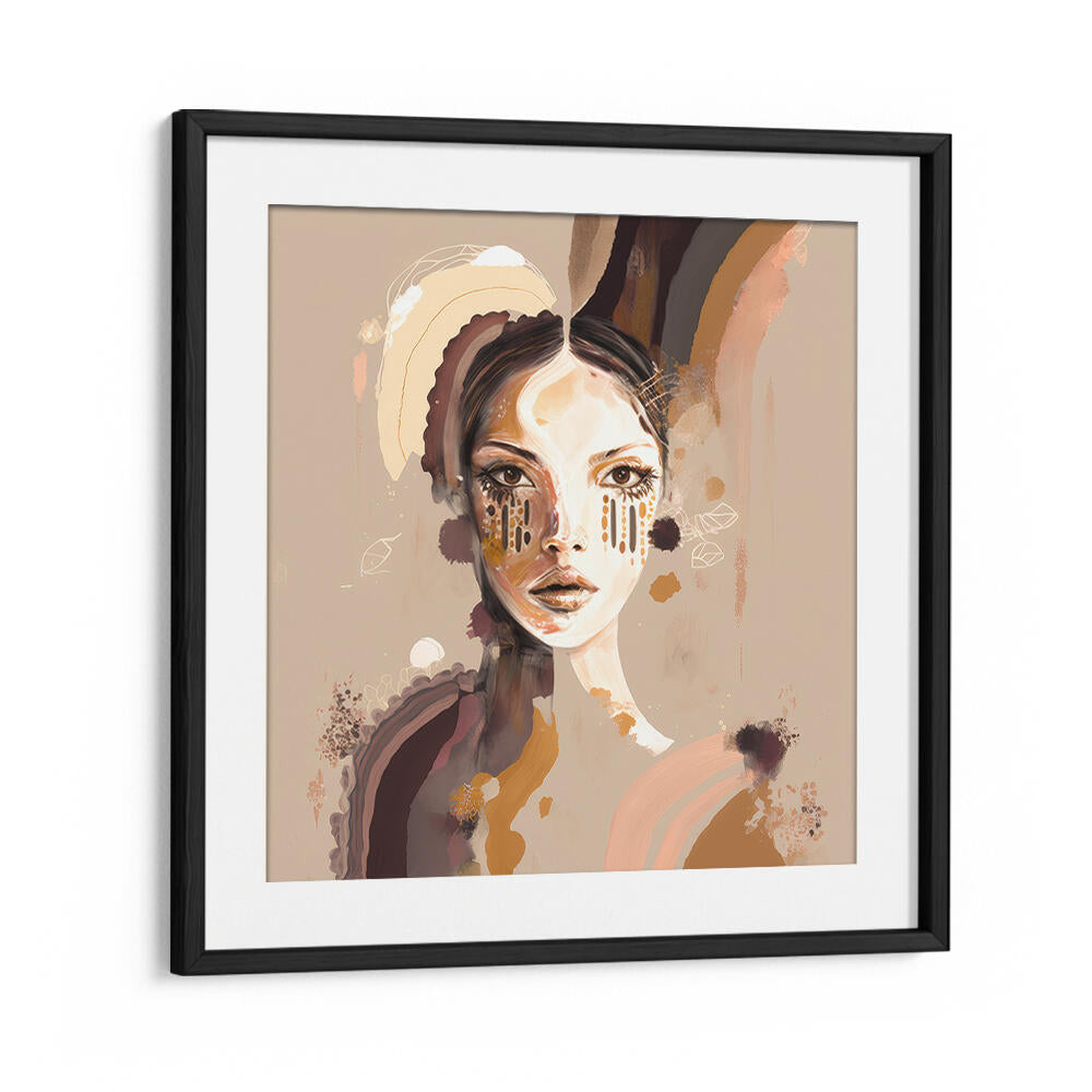 PORTRAIT OF A WOMAN WITH A SERENE EXPRESSION , PORTRAITS & FIGURATIVE ILLUSTRATIONS