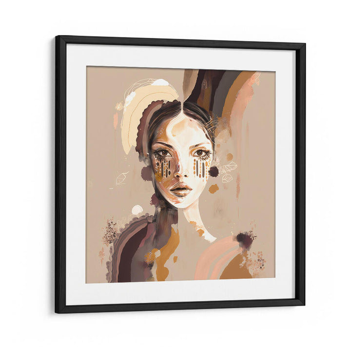 PORTRAIT OF A WOMAN WITH A SERENE EXPRESSION , PORTRAITS & FIGURATIVE ILLUSTRATIONS