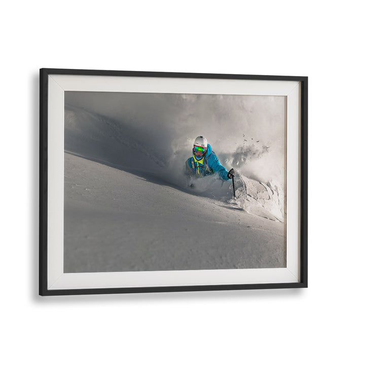 Action-packed POWDER EARTHQUAKE, PHOTOGRAPHY PRINTS showcase thrilling winter sports in stunning detail.