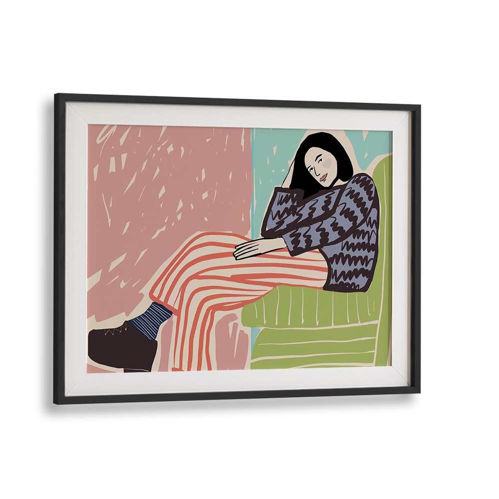 RELAXED WOMAN SITTING