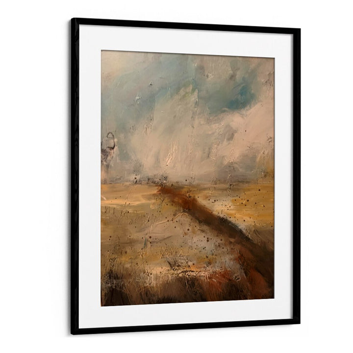 Abstract ROAD, LANDSCAPE PAINTINGS showcasing earthy tones and a serene sky, perfect for enhancing your space.