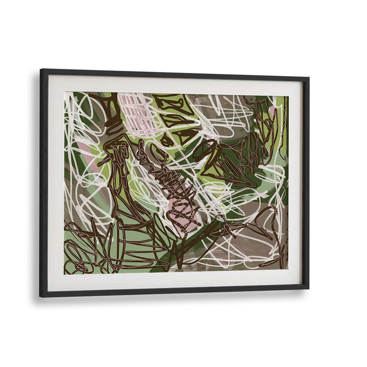 SCRIBBLED GREEN ABSTRACT