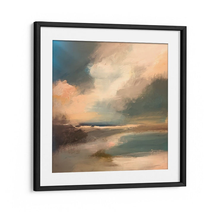 Transform your space with the SERENE SEASCAPE DYNAMIC SKY, a stunning abstract landscape painting filled with tranquility.