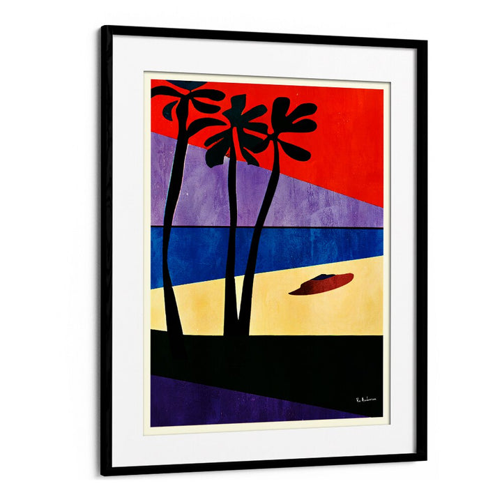 Colorful Puerto Rico Beach Paintings with palm trees and sunset, perfect for transforming your living space.